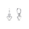Pendientes Huggie de cuarzo blanco