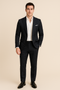 Υψηλής ποιότητας διμερές κοστούμι slim-fit για το φθινόπωρο, παντελόνι και σακάκι σε συνδυασμό