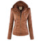 Veste en cuir à capuche pour femmes - Édition Automne