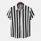 Chemise Boutonnée À Manches Courtes Pour Hommes | Rayures Verticales
