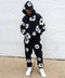 FrenchModaDenim - Unisex φθινοπωρινό Floral Track Suit με εμβληματικά σχέδια