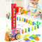 Warstwa cegieł - zabawka Montessori pociąg domino