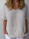 Maglietta donna comoda autunno scollo a V - Chic